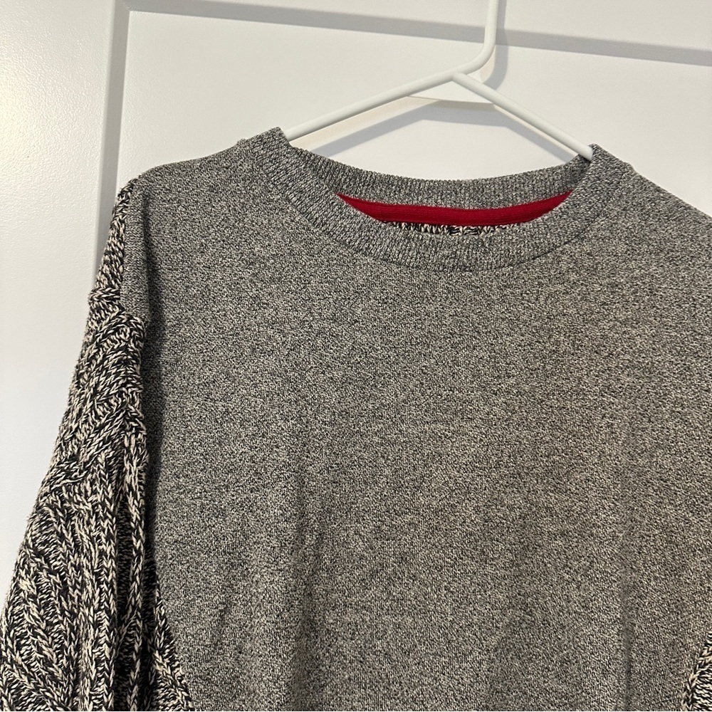 Roots Cabin Grey Knit Pullover Crewneck Sweater Size Small Women’s - Picture 3 of 11